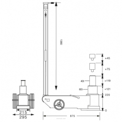 Podnośnik hydrauliczno pneumatyczny Snit S60-2J 60/20 ton