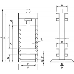 Prasa hydrauliczna SKAMET 30 t W-3030/900